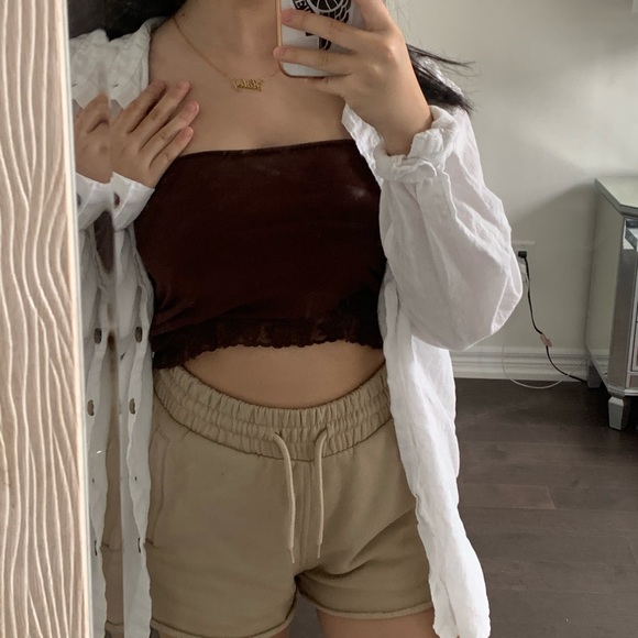 brown lace tube top - Picture 3 of 3